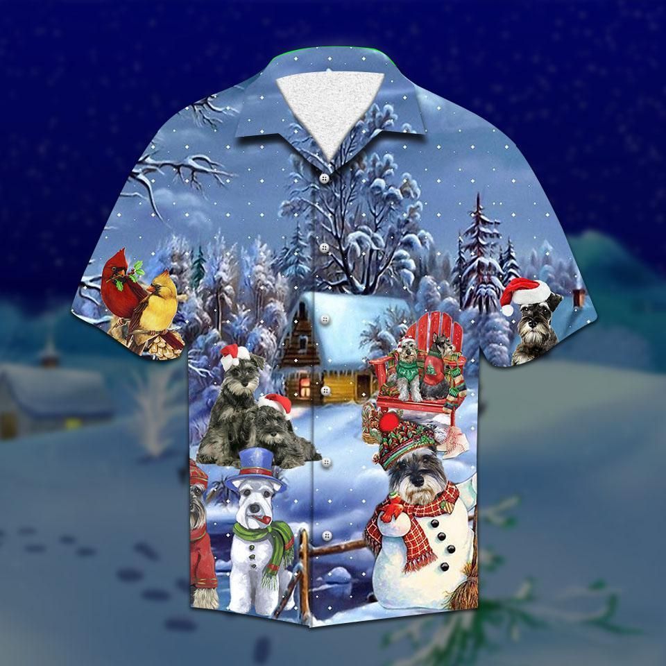 Shop Miniature Schnauzer Christmas Hawaiian Shirt{Size}