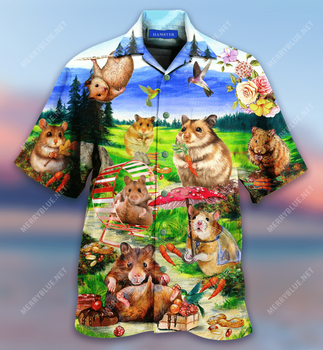 Shop Life Is Better With A Hamster Unisex Hawaiian Shirt{Size}