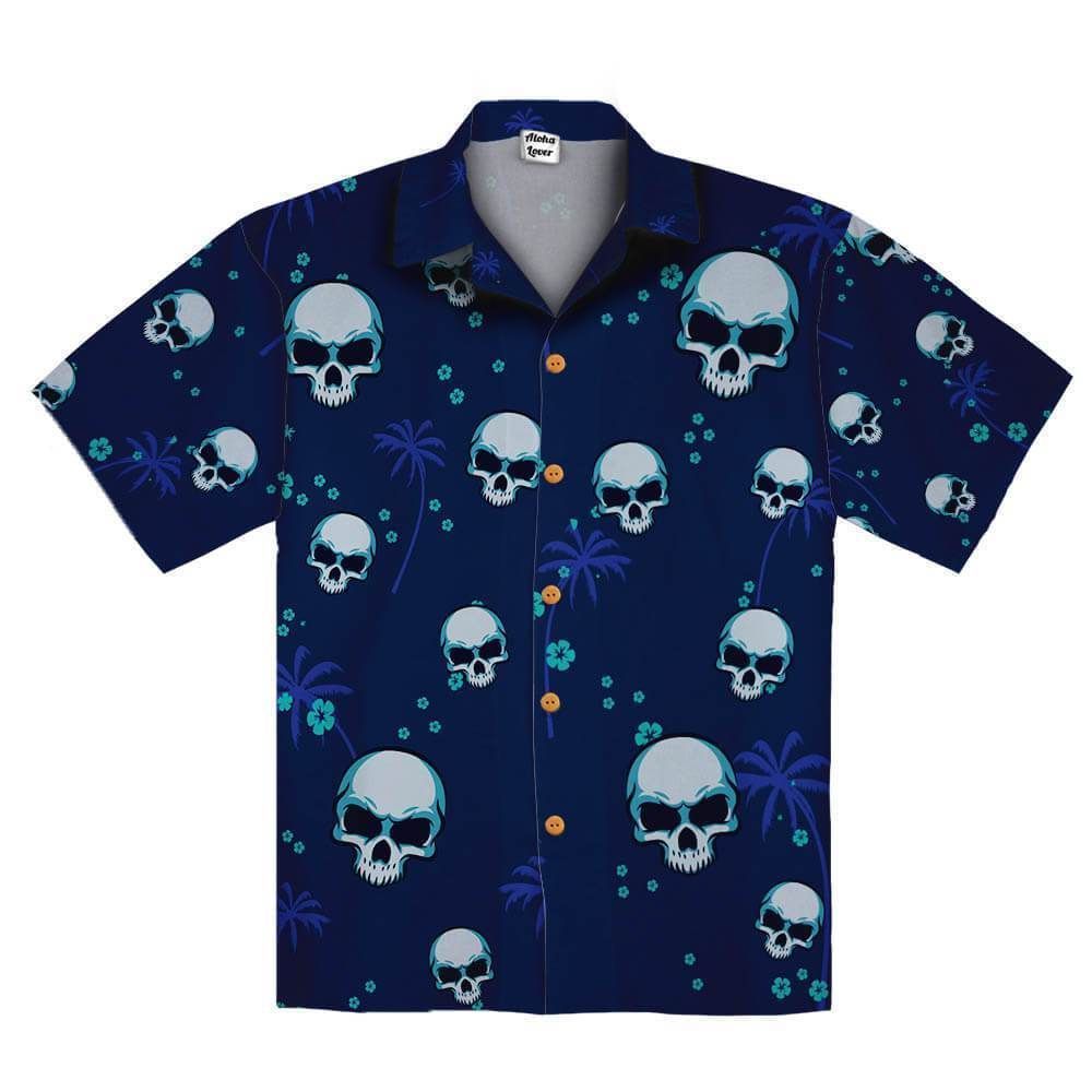 Shop Skull Cute Hawaiian Aloha Shirts{Size}