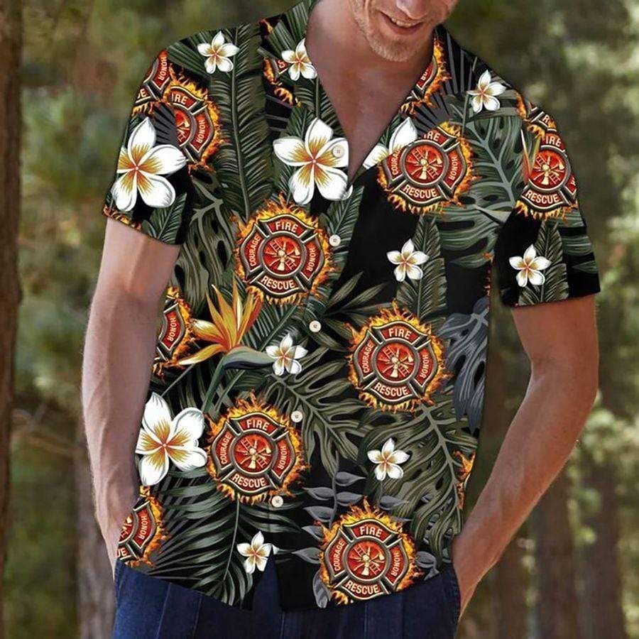 Shop Hawaiian Aloha Shirts Firefighter Dh{Size}