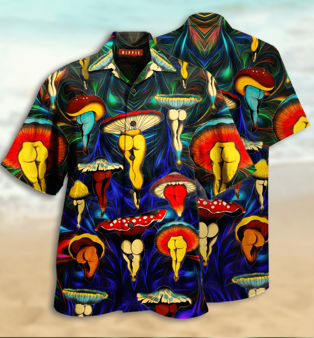 Shop Hawaiian Aloha Shirts Hippie Magic Mushroom{Size}