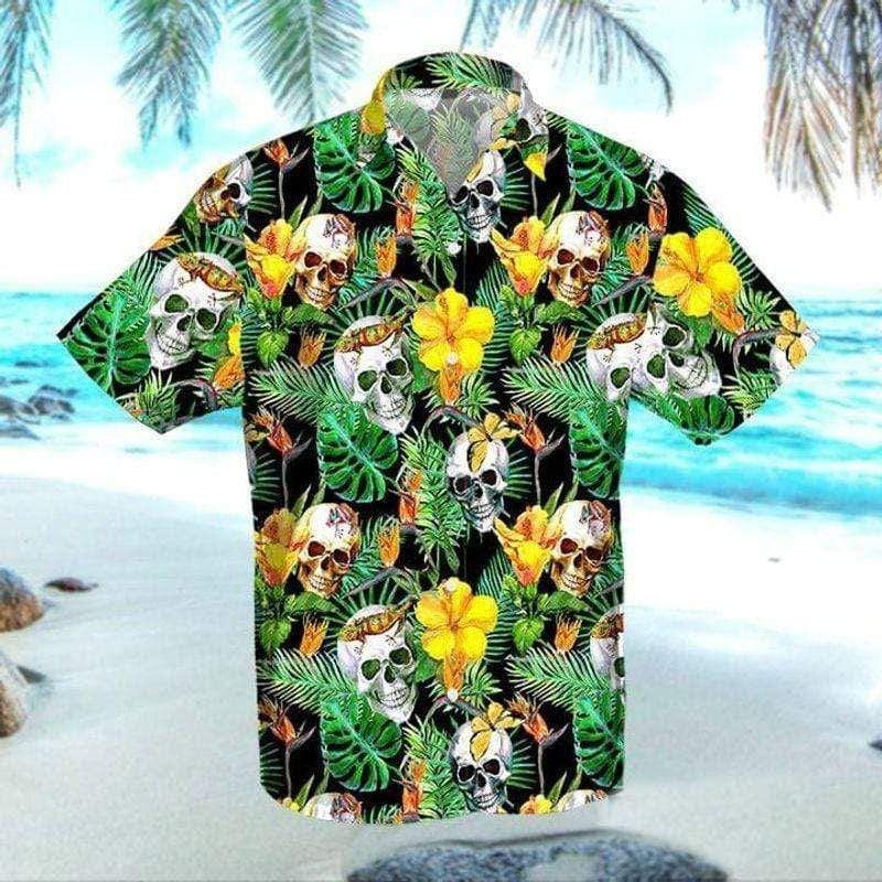 Shop Summer Vibe Skull Bali Tropical Hawaiian Aloha Shirts{Size}