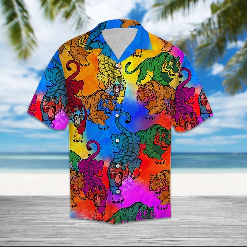 Tiger Colorful T1308 - Hawaiian Shirt{Size}