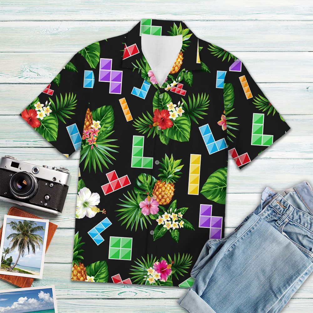 Tetris Game Tropical D3107 - Hawaiian Shirt{Size}