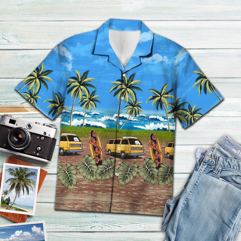 Tropical Camping Car H4805 - Hawaiian Shirt{Size}