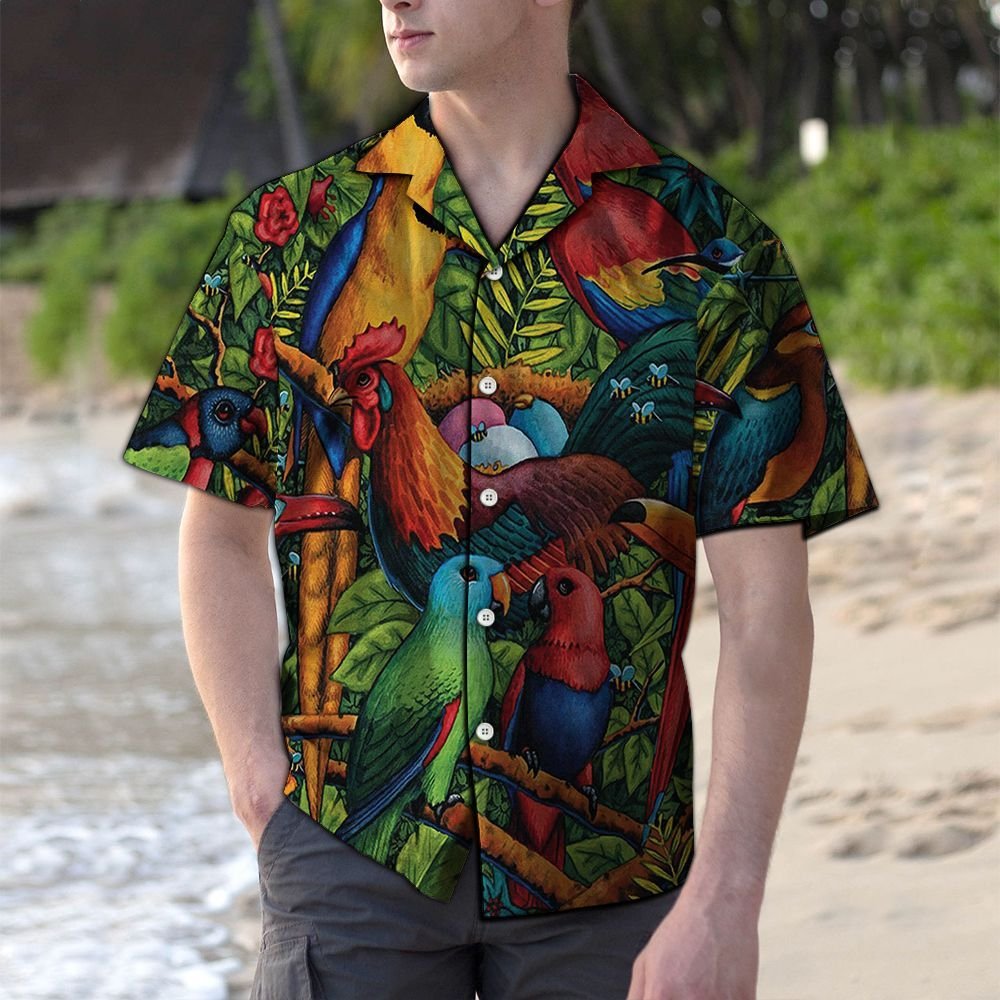 Tropical Parrot G5813- Hawaiian Shirt{Size}