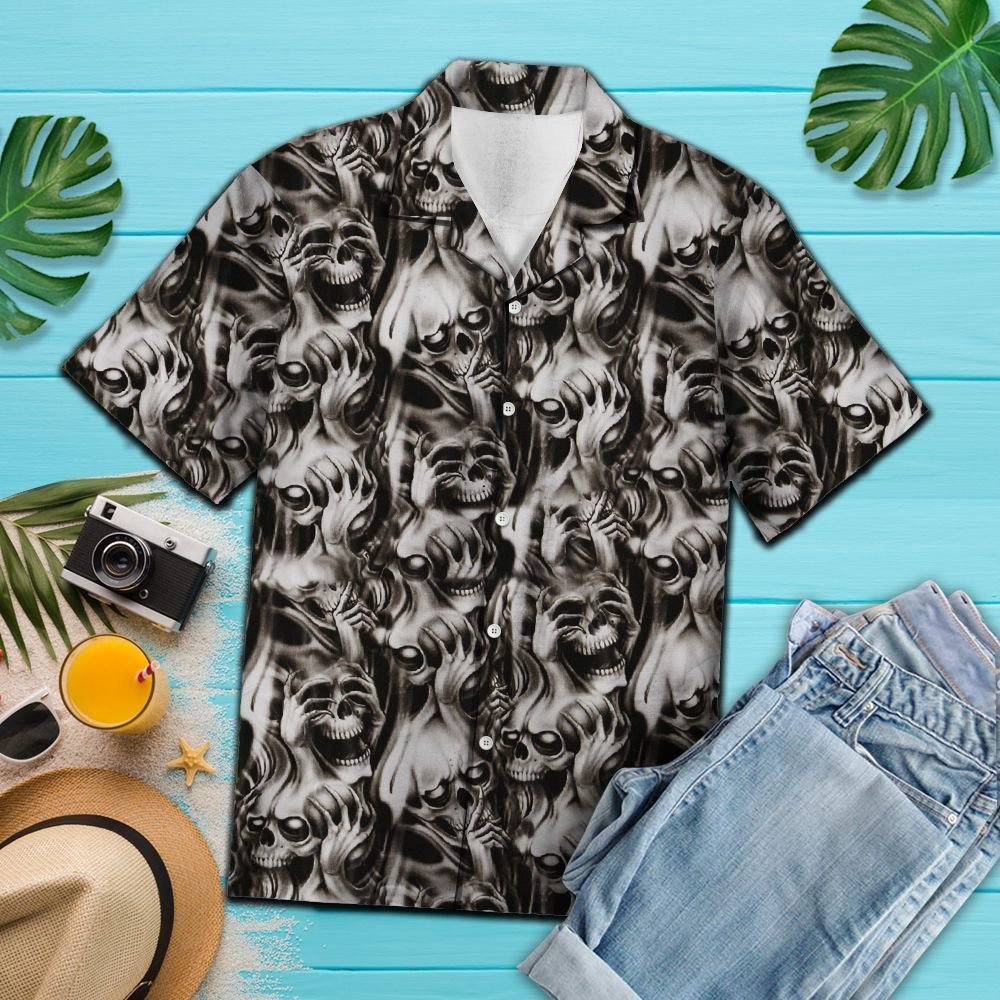 Skull Awesome G5731- Hawaiian Shirt{Size}