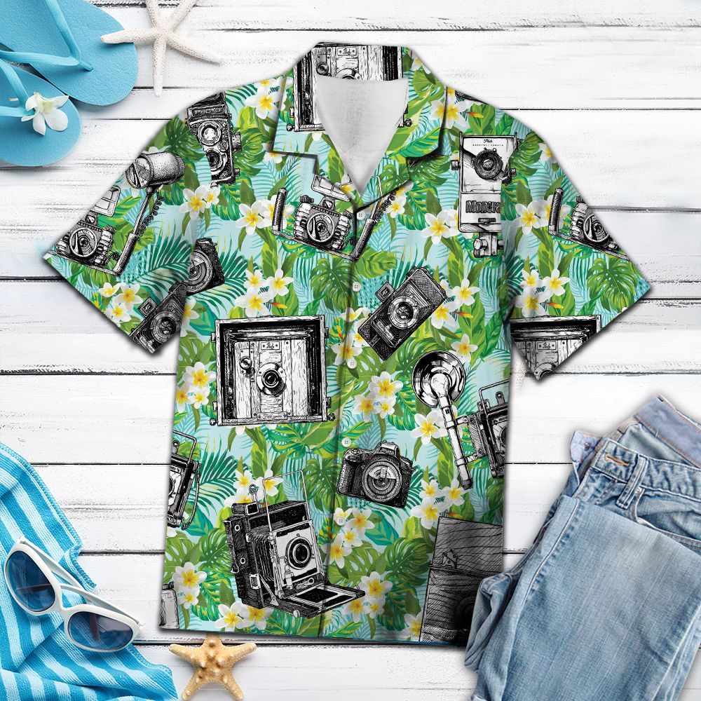 Vintage Camera Photographer G5810- Hawaiian Shirt{Size}