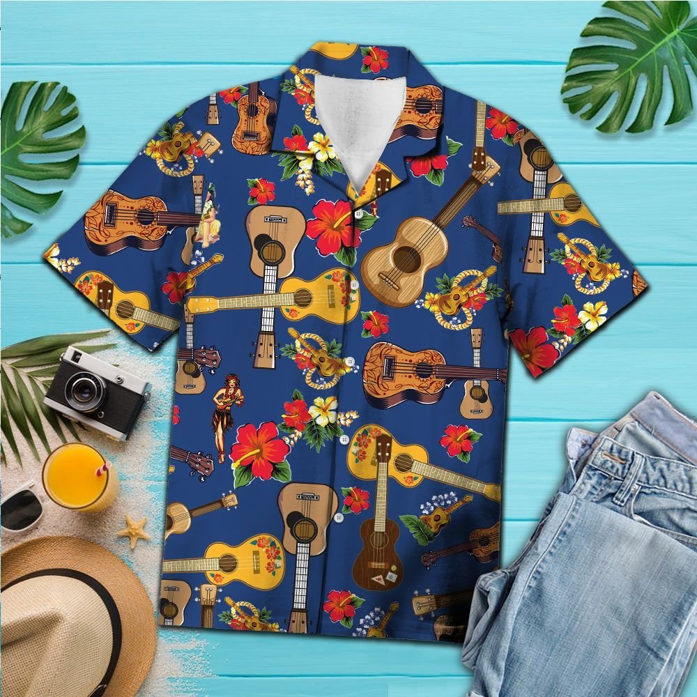 Ukulele Hibiscus G5810- Hawaiian Shirt{Size}