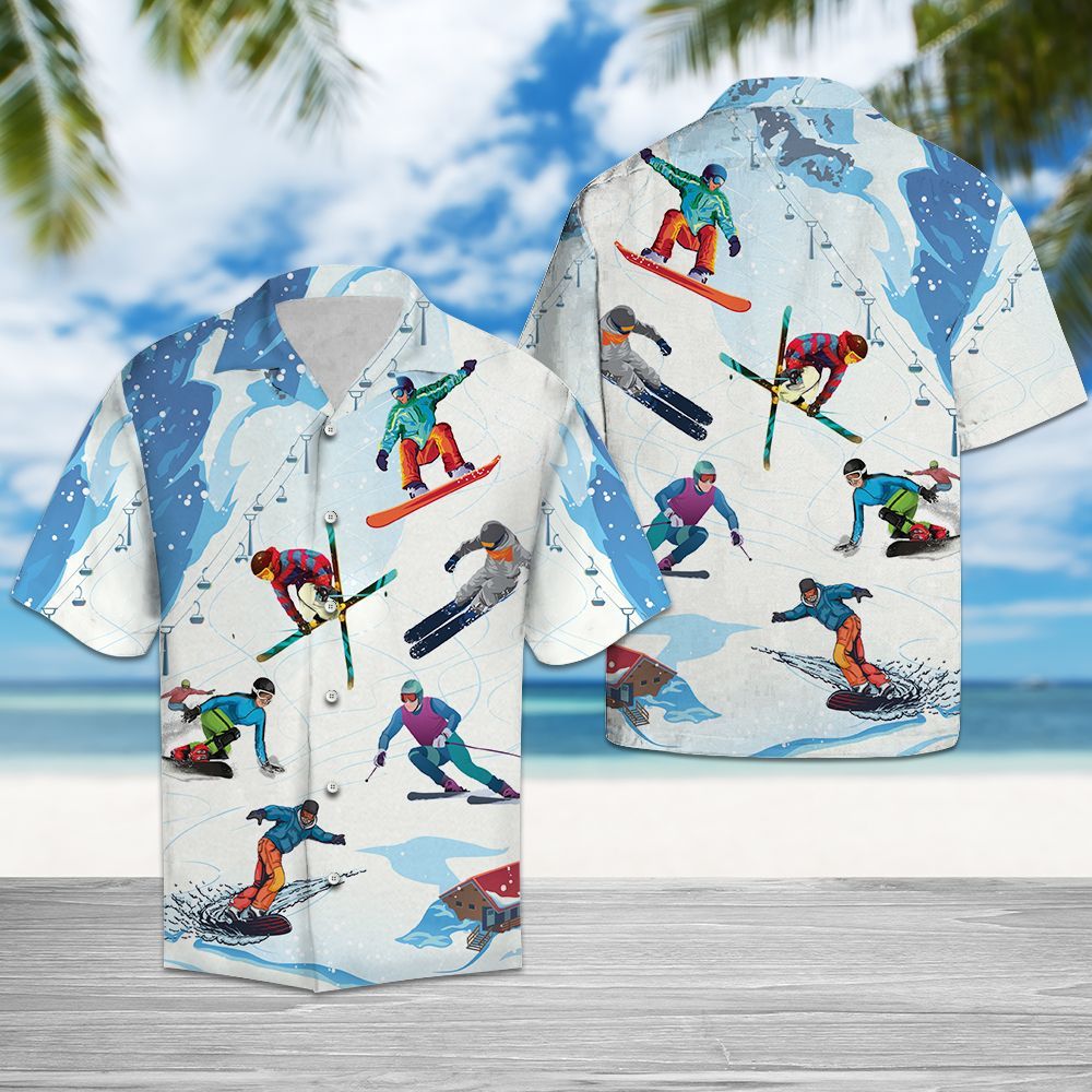 Skiing Snow G5807- Hawaiian Shirt{Size}