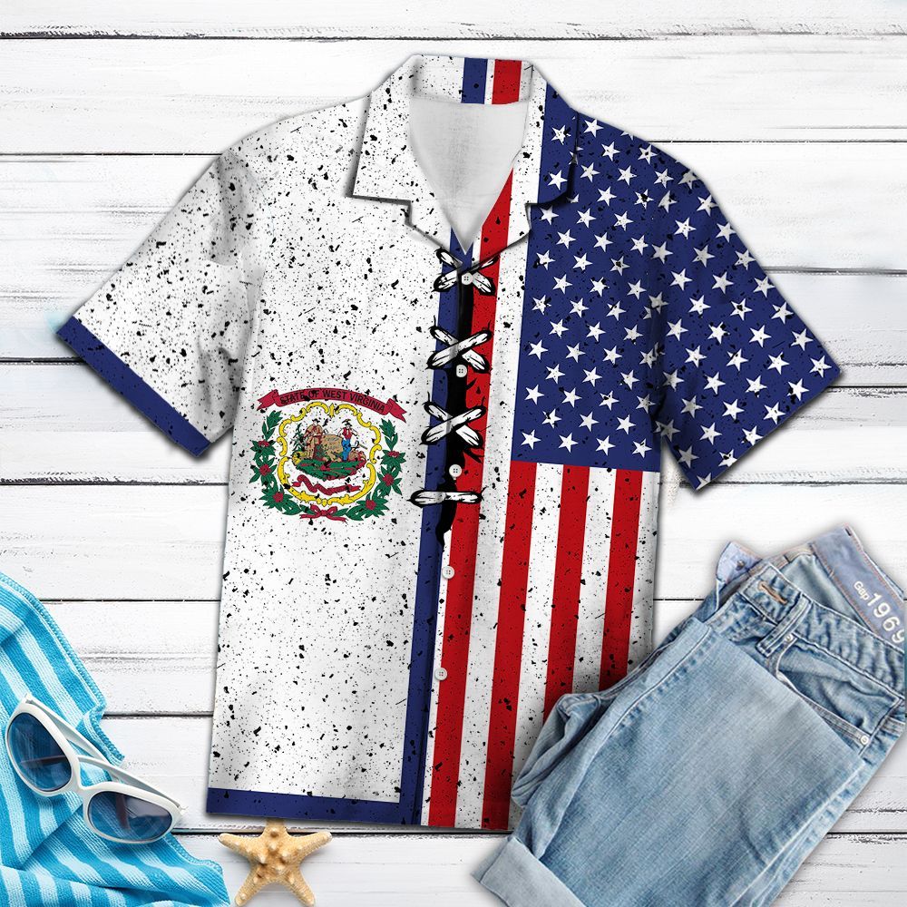 West Virginia Usa Flag T2907 - Hawaiian Shirt{Size}