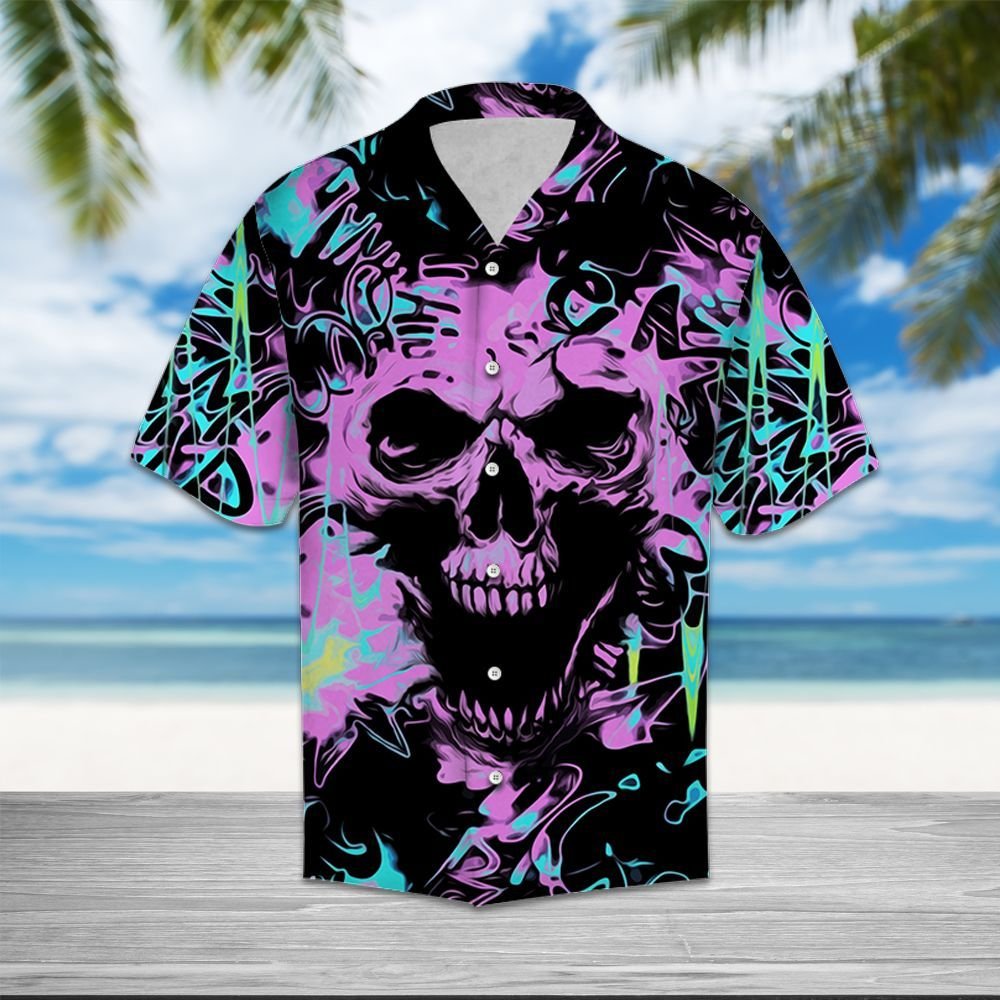 Skull EDM T0308 - Hawaiian Shirt{Size}