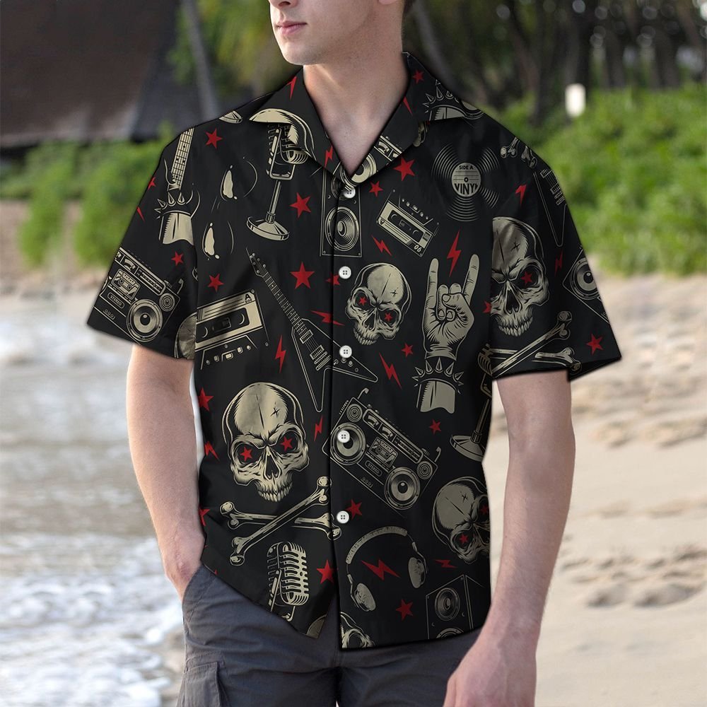 Skull Rock Band G5811- Hawaiian Shirt{Size}