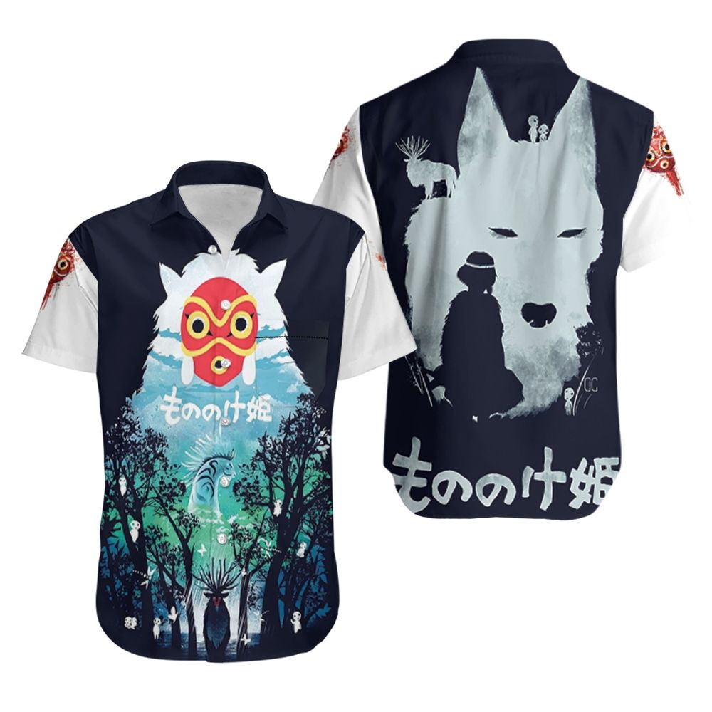 The Soul In The Forest Shishigami Deer God Princess Mononoke Hawaiian Shirt{Size}