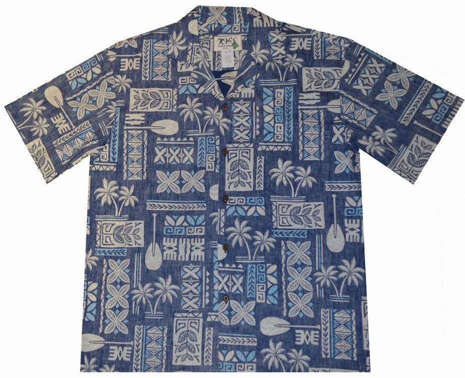 Traditional Tapa Hawaiian Aloha Shirt Hawaiian Shorts Beach Short Sleeve{Size}