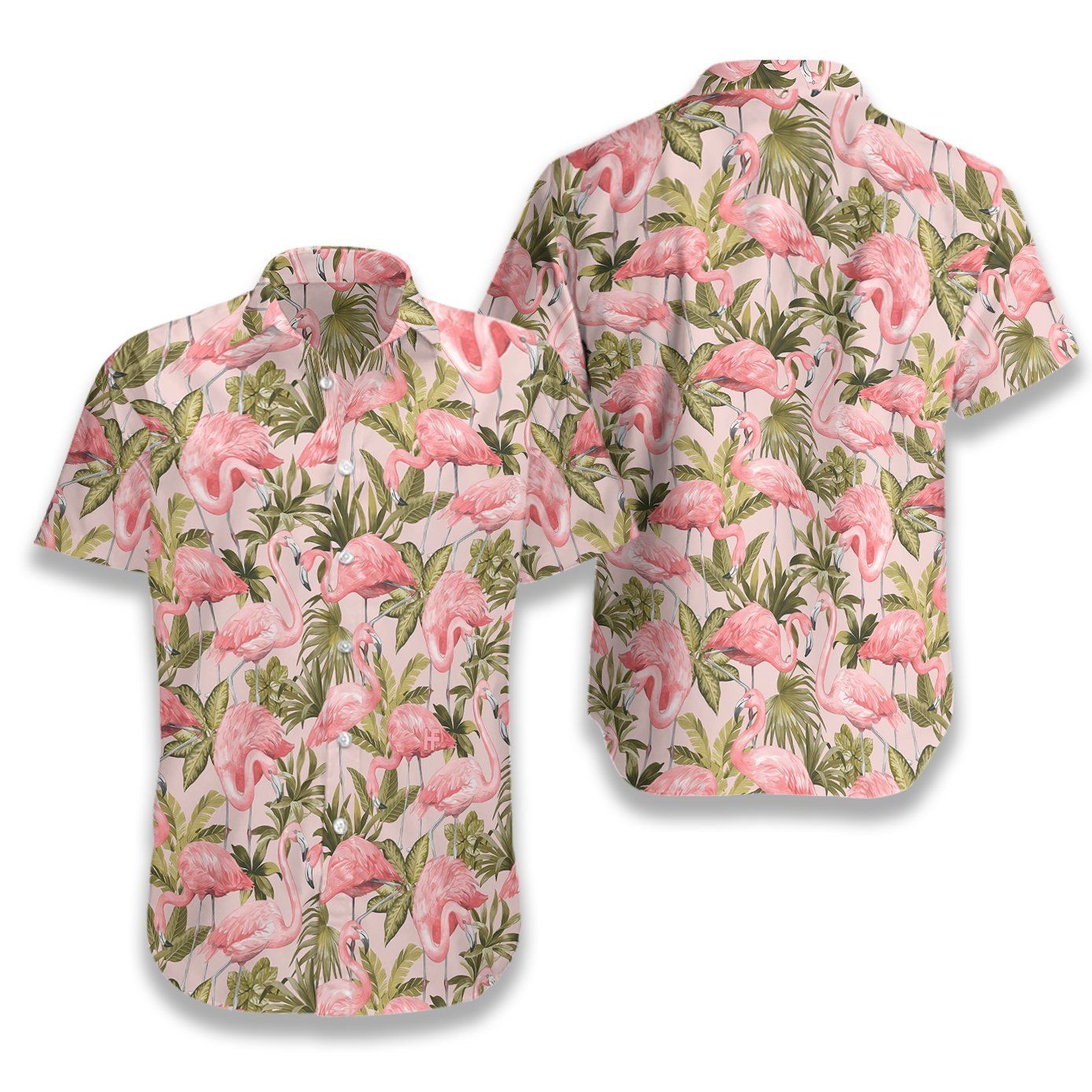 Tropical Flamingo 04 Ez08 0207 Hawaiian Aloha Shirt Hawaiian Shorts Beach Short Sleeve{Size}