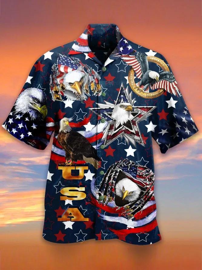 Usa Flag Hawaiian Aloha Shirt Unisex Shorts Sleeve Colorful Hw2770 Hawaiian Shorts Beach Short Sleeve{Size}