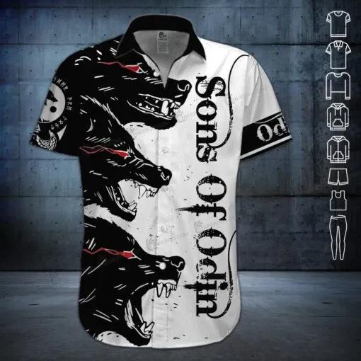 Sons Of Odin Hawaiian Aloha Shirt Unisex Shorts Sleeve Colorful Hw2347 Hawaiian Shorts Beach Short Sleeve{Size}