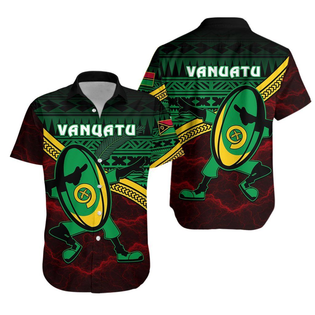 Vanuatu Rugby Hawaiian Aloha Shirt Dab Trend Creative K13 Hawaiian Shorts Beach Short Sleeve{Size}