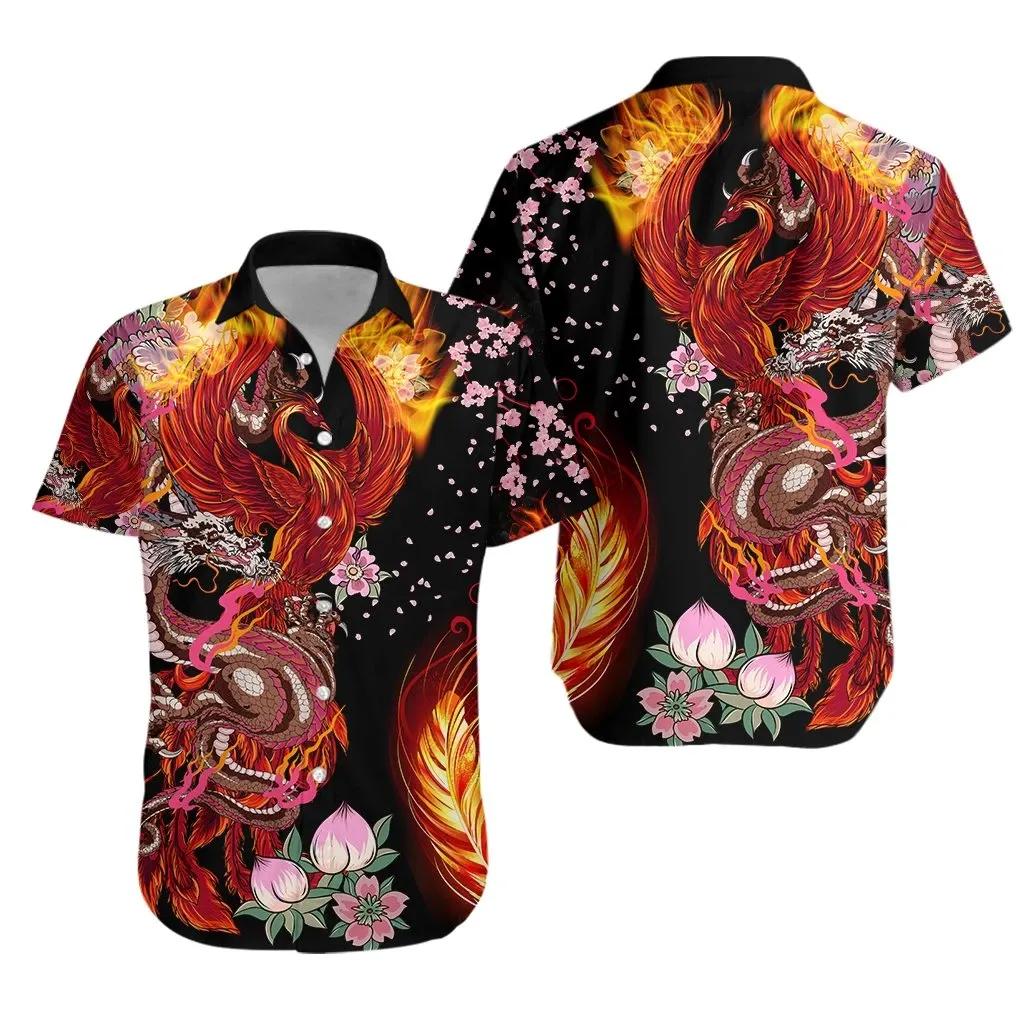 Vikings Phoenix Hawaiian Aloha Shirt Unisex Shorts Sleeve Colorful Hw3402 Hawaiian Shorts Beach Short Sleeve{Size}