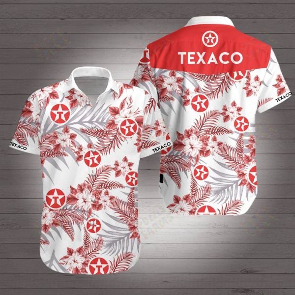 Texaco Hawaiin Shirt Hawaiian Shorts Beach Short Sleeve{Size}