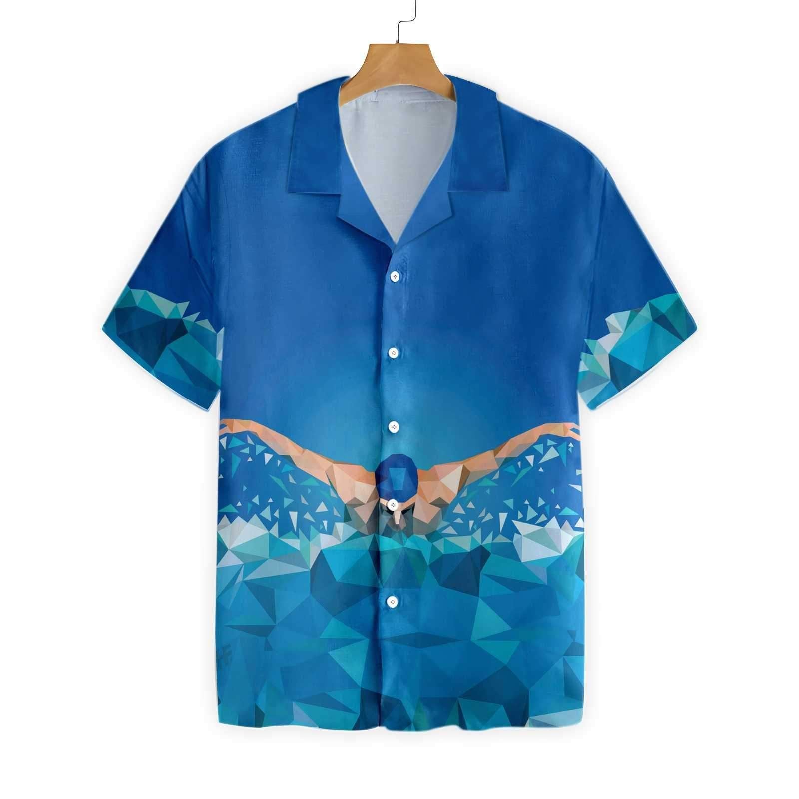 Swimming Man Ez14 1702 Hawaiian Aloha Shirt Hawaiian Shorts Beach Short Sleeve{Size}