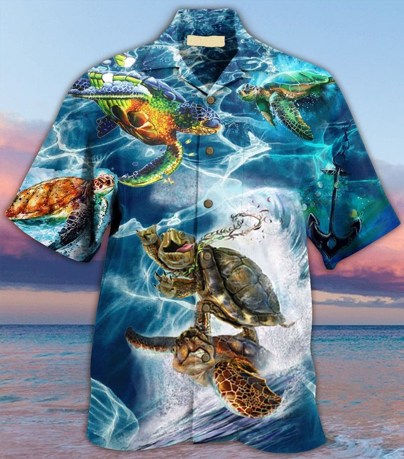 Turtle Hawaiian Aloha Shirt Unisex Shorts Sleeve Colorful Hw3901 Hawaiian Shorts Beach Short Sleeve{Size}