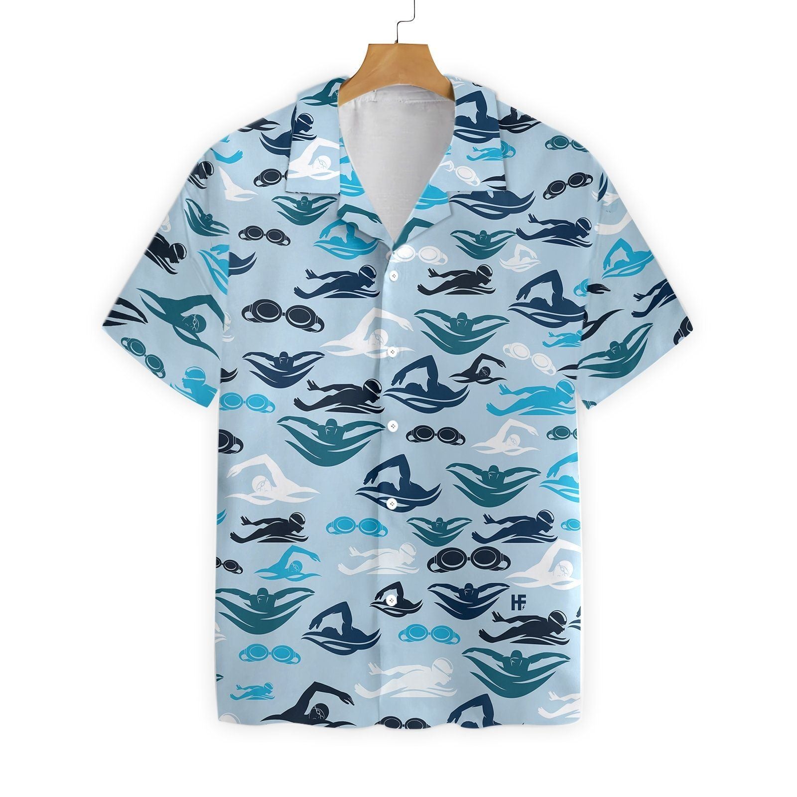 Swimming Pattern Ez14 1702 Hawaiian Aloha Shirt Hawaiian Shorts Beach Short Sleeve{Size}