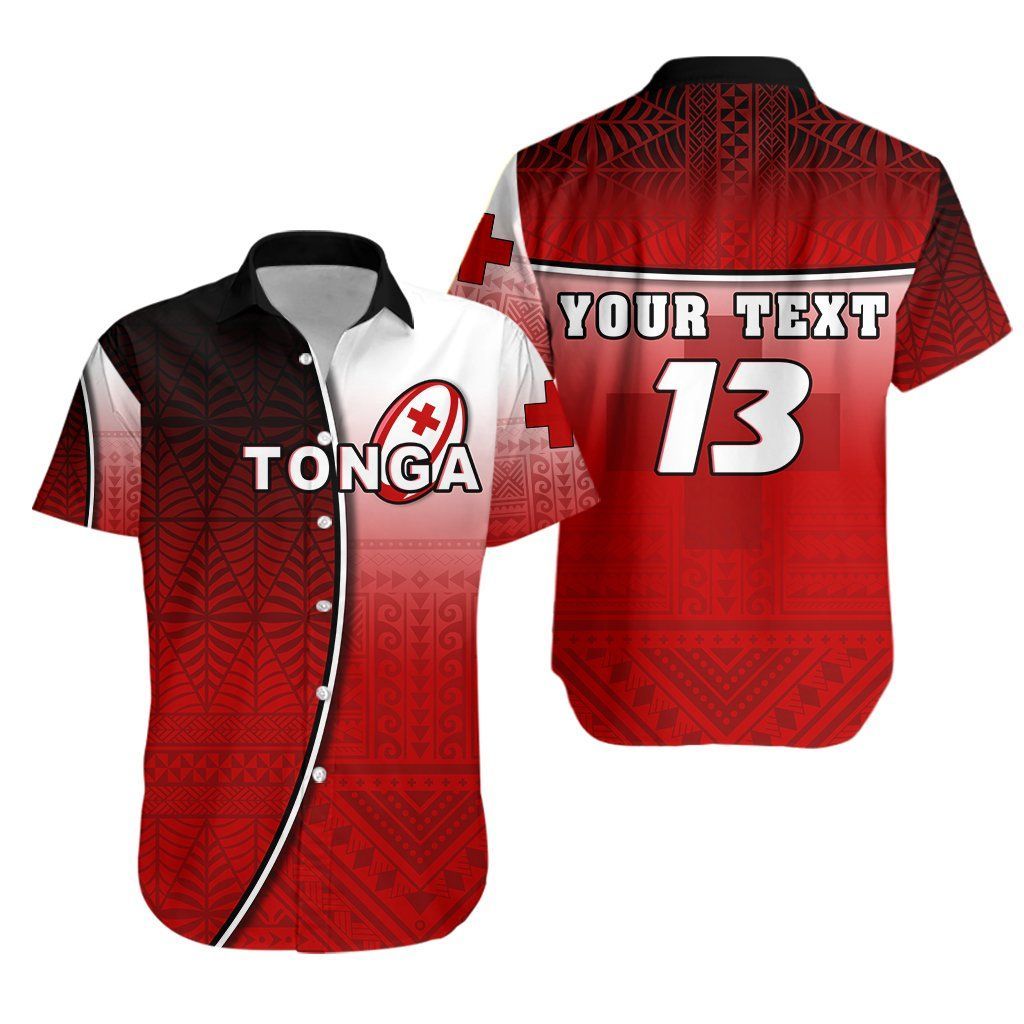 Tonga Rugby Hawaiian Aloha Shirt Impressive Version Custom Text And Number K13 Hawaiian Shorts Beach Short Sleeve{Size}