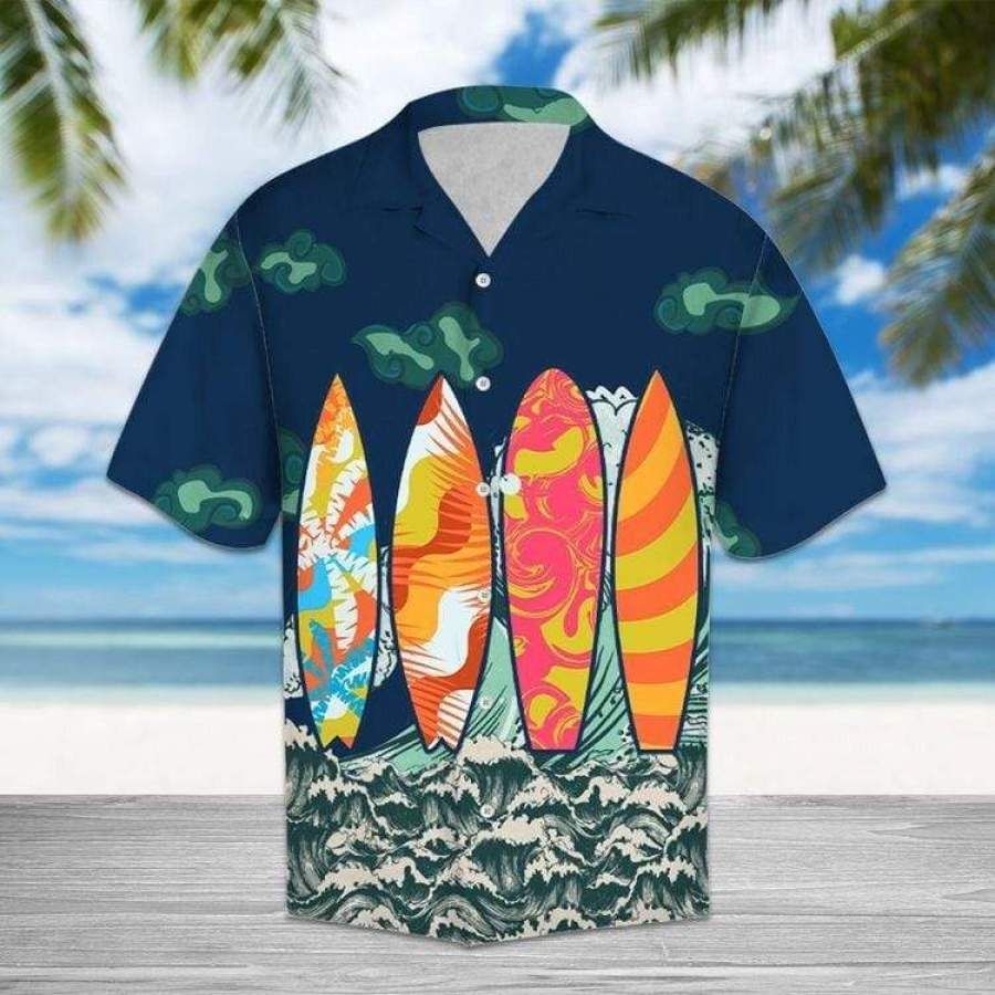 Surfing Board Hawaiian Aloha Aloha Shirts Hawaiian Shorts Beach Short Sleeve{Size}