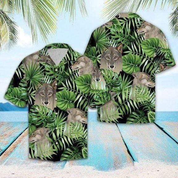 Wolf Summer Vibe Tropical Hawaiian Aloha Aloha Shirts #Dh Hawaiian Shorts Beach Short Sleeve{Size}