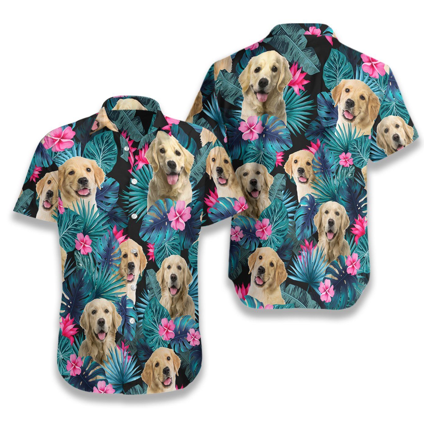 Tropical Golden Dog Ez08 0207 Hawaiian Aloha Shirt Hawaiian Shorts Beach Short Sleeve{Size}