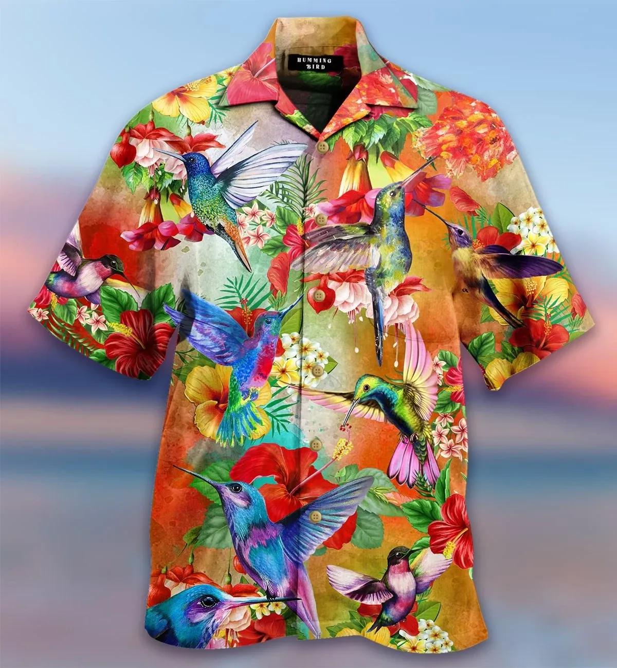 To Have Faith Is To Have Wings Humming Bird Hawaiian Aloha Shirt Unisex Shorts Sleeve Colorful Hw3043 Hawaiian Shorts Beach Short Sleeve{Size}