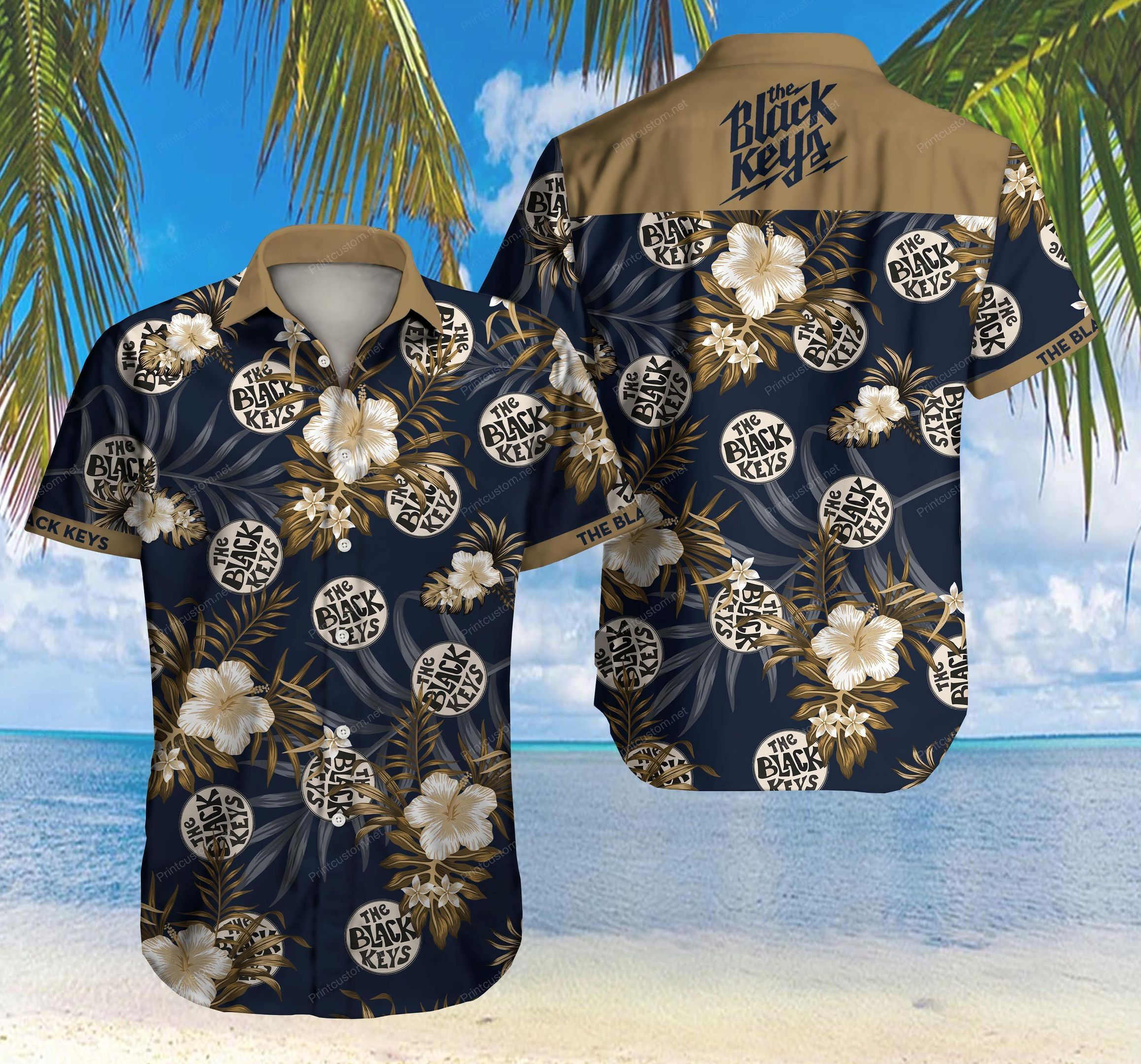 The Black Keys Hawaii Shirt Summer Button Up Shirt For Men Beach Wear Shorts Sleeve Hawaii Shirt Hawaiian Shorts Beach Short Sleeve{Size}