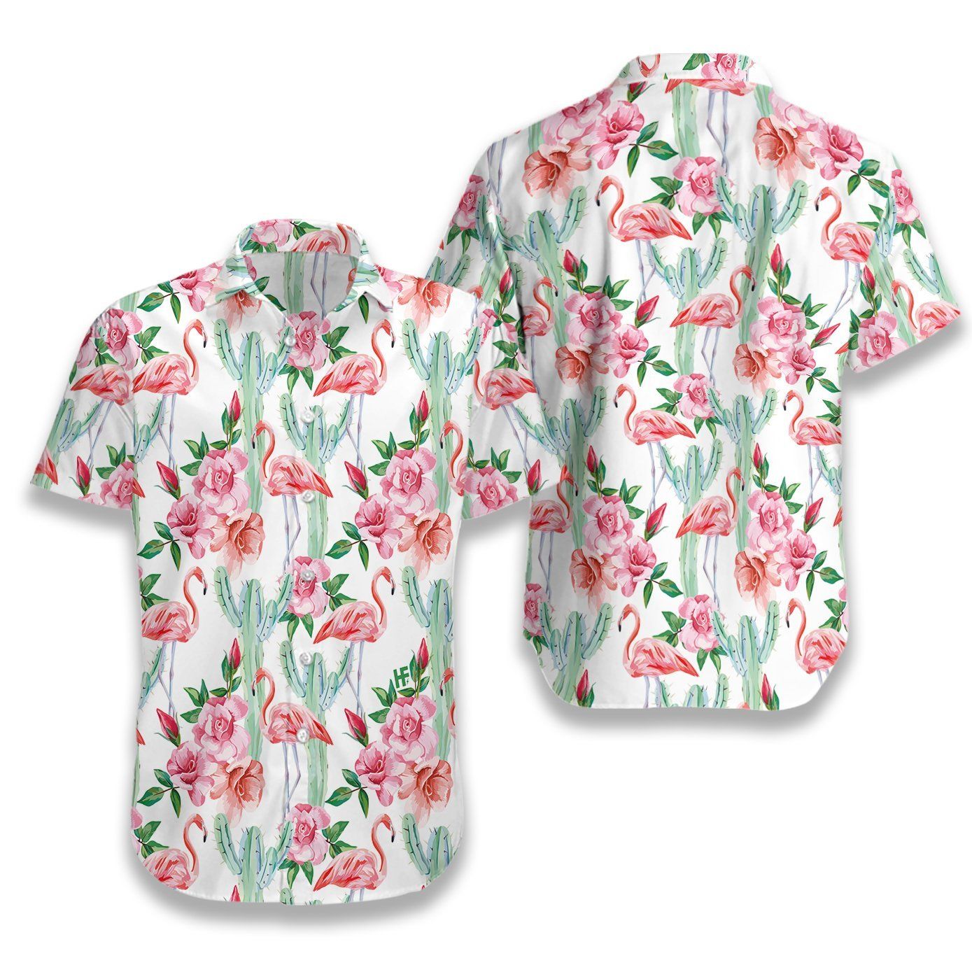 Tropical Flamingo 01 Ez08 0207 Hawaiian Aloha Shirt Hawaiian Shorts Beach Short Sleeve{Size}