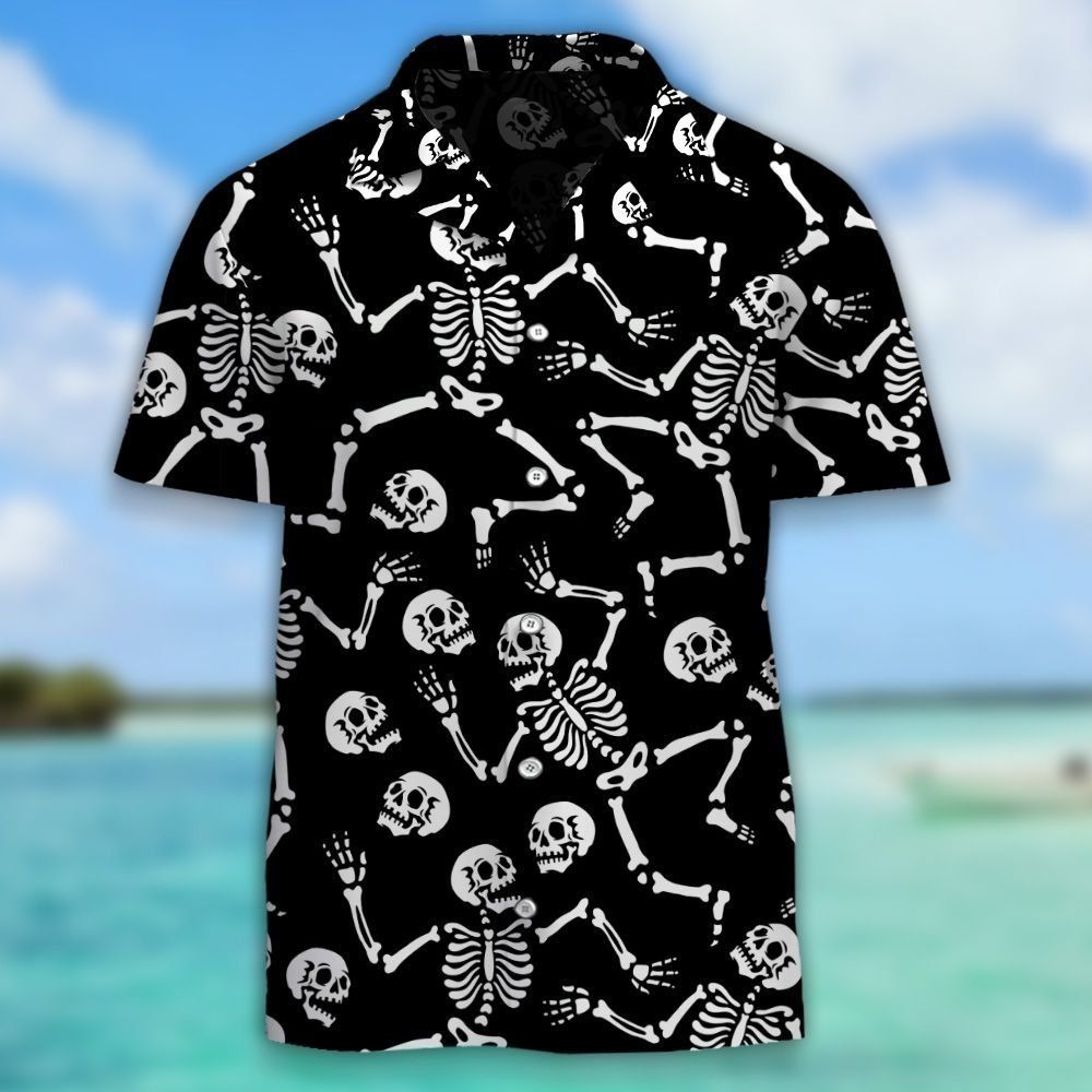 Skeletons Dancing Aloha Shirt Hawaiian Aloha Shirt Hawaiian Shorts Beach Short Shirt{Size}