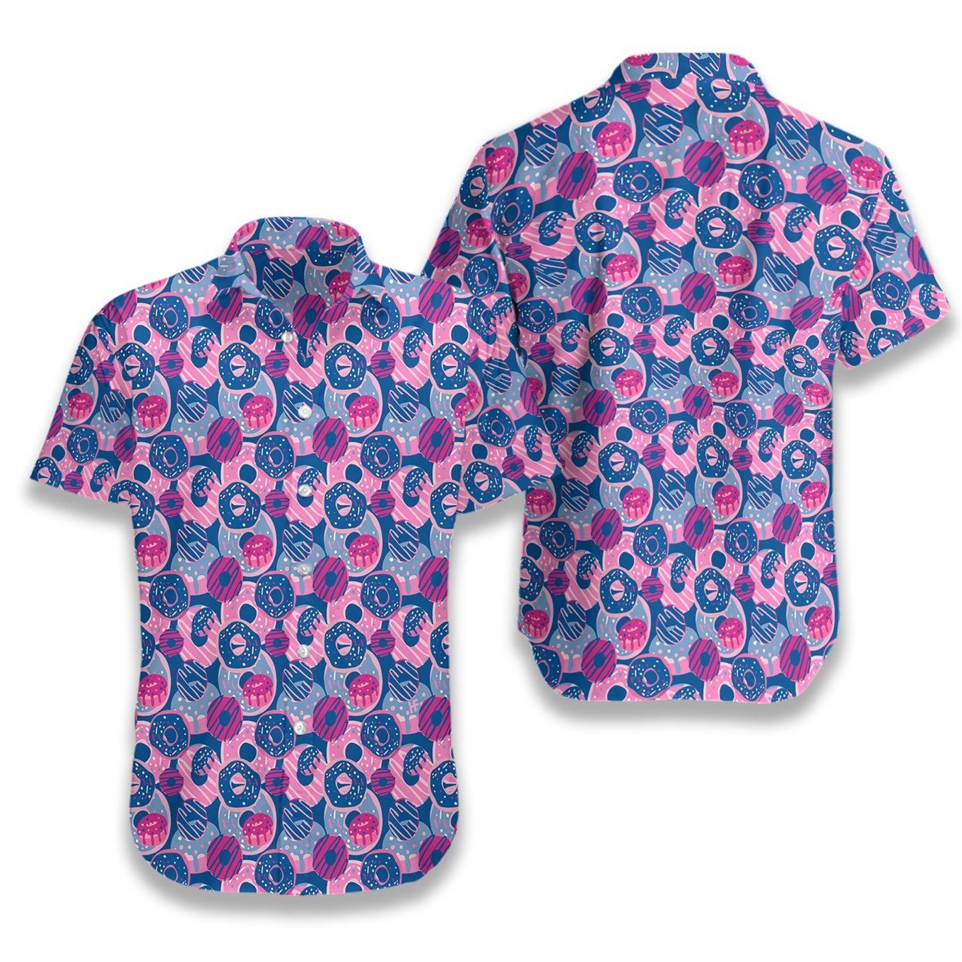 Vintage Donut Seamless Pattern Ez02 2307 Hawaiian Shirt{Size}