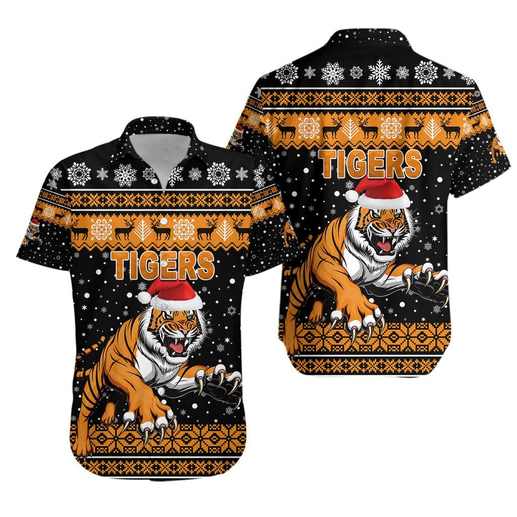 Wests Christmas Hawaiian Shirt Tigers Unique Vibes â Black K8{Size}