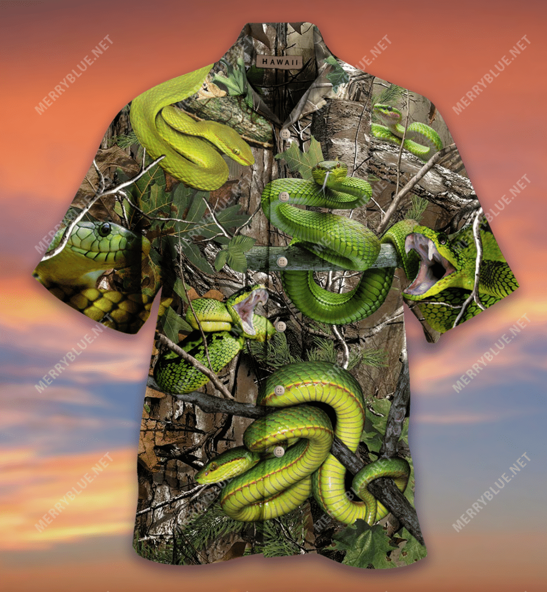 The Snake Will Always Bite Back Unisex Hawaiian Shirt{Size}