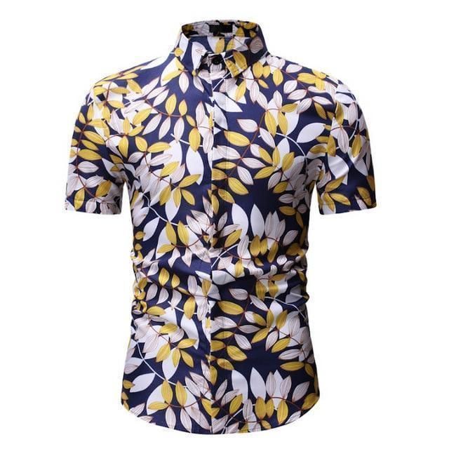 Shirt-mens Summer Shirt, Hawaiian Shirt{Size}