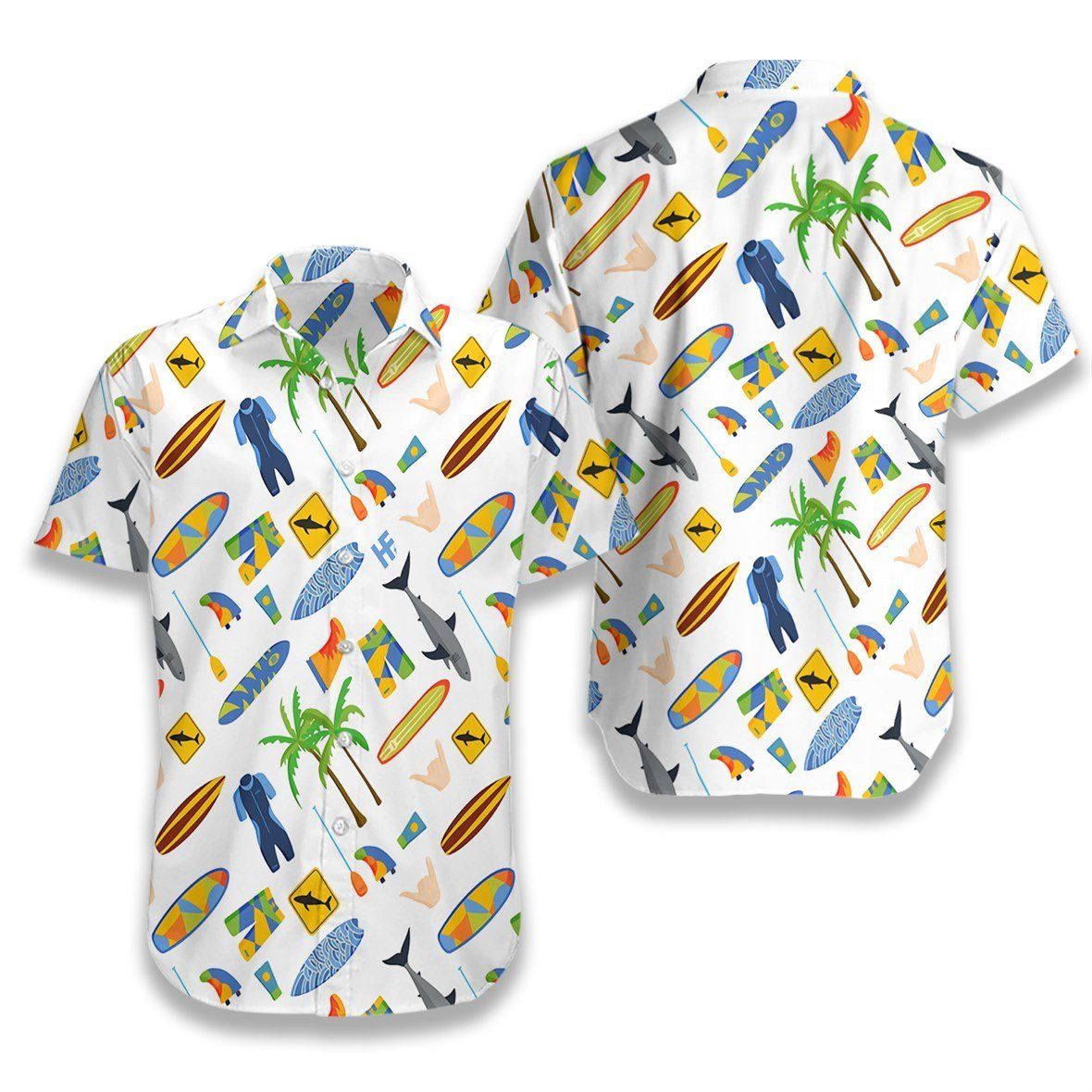 Surfing Pattern Ez16 0207 Hawaiian Shirt{Size}