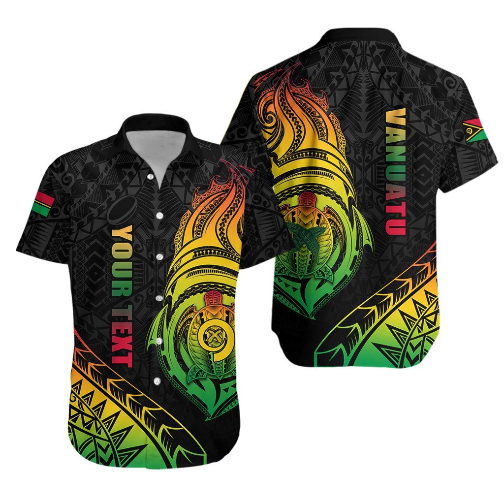 Vanuatu Rugby Hawaiian Shirt Turtle Color K13{Size}