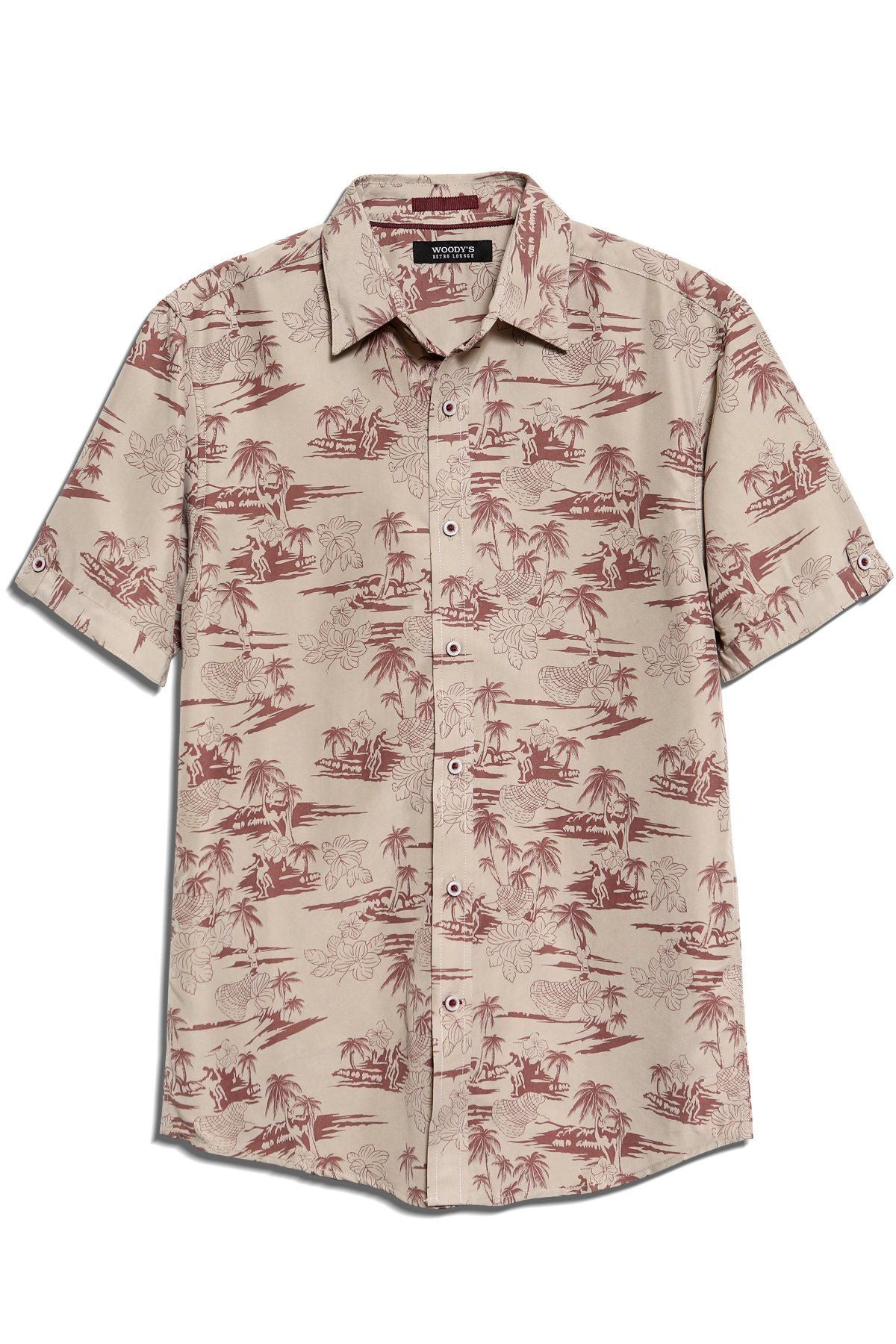 Slim Fit Island / Hawaiian Shirt{Size}