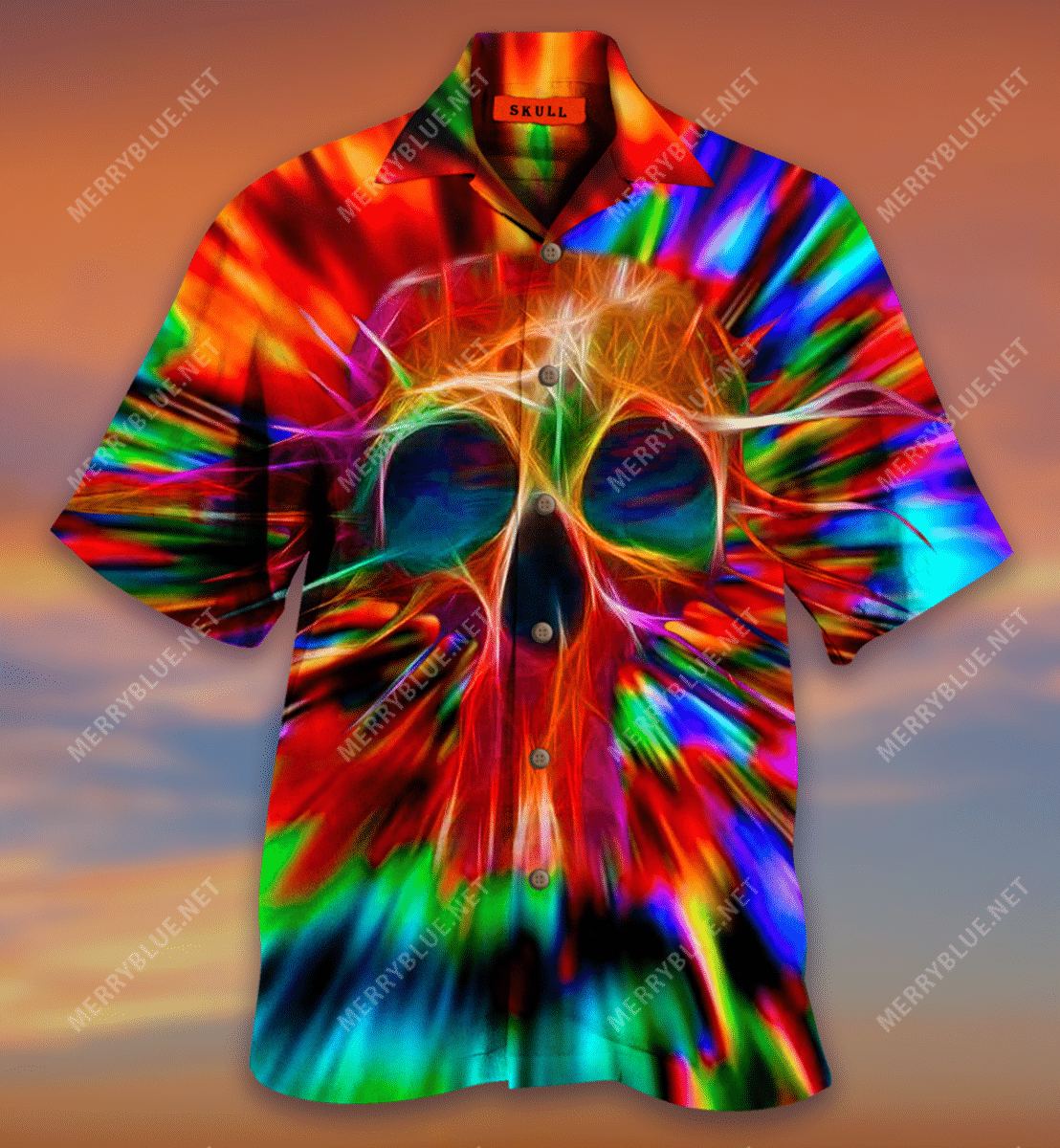 Stay High Skull Hawaiian Shirt{Size}