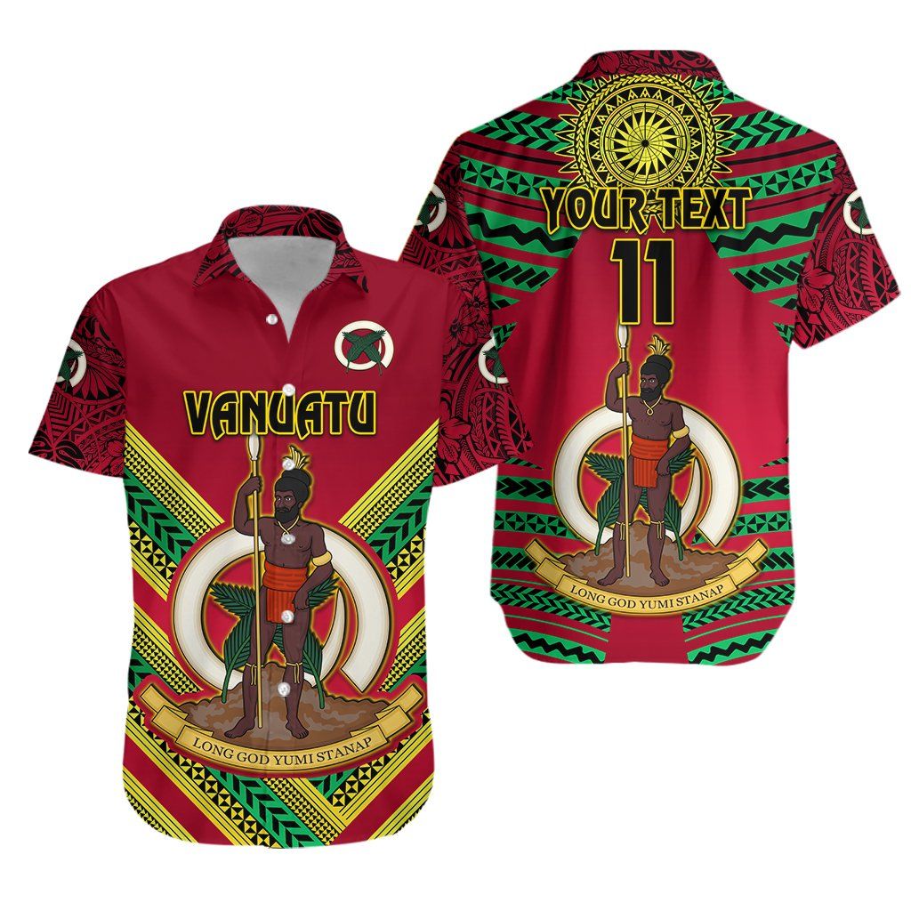 Vanuatu Rugby Hawaiian Shirt Original Style, Custom Text And Number K8{Size}