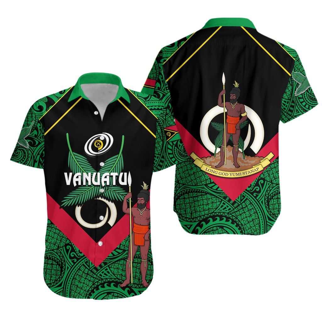 Vanuatu Rugby Hawaiian Shirt Flag Style K13{Size}