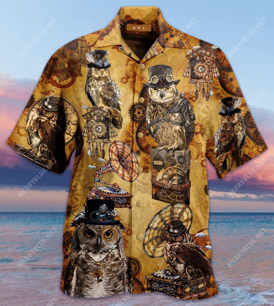 Wisdom Owls Unisex Hawaiian Shirt{Size}