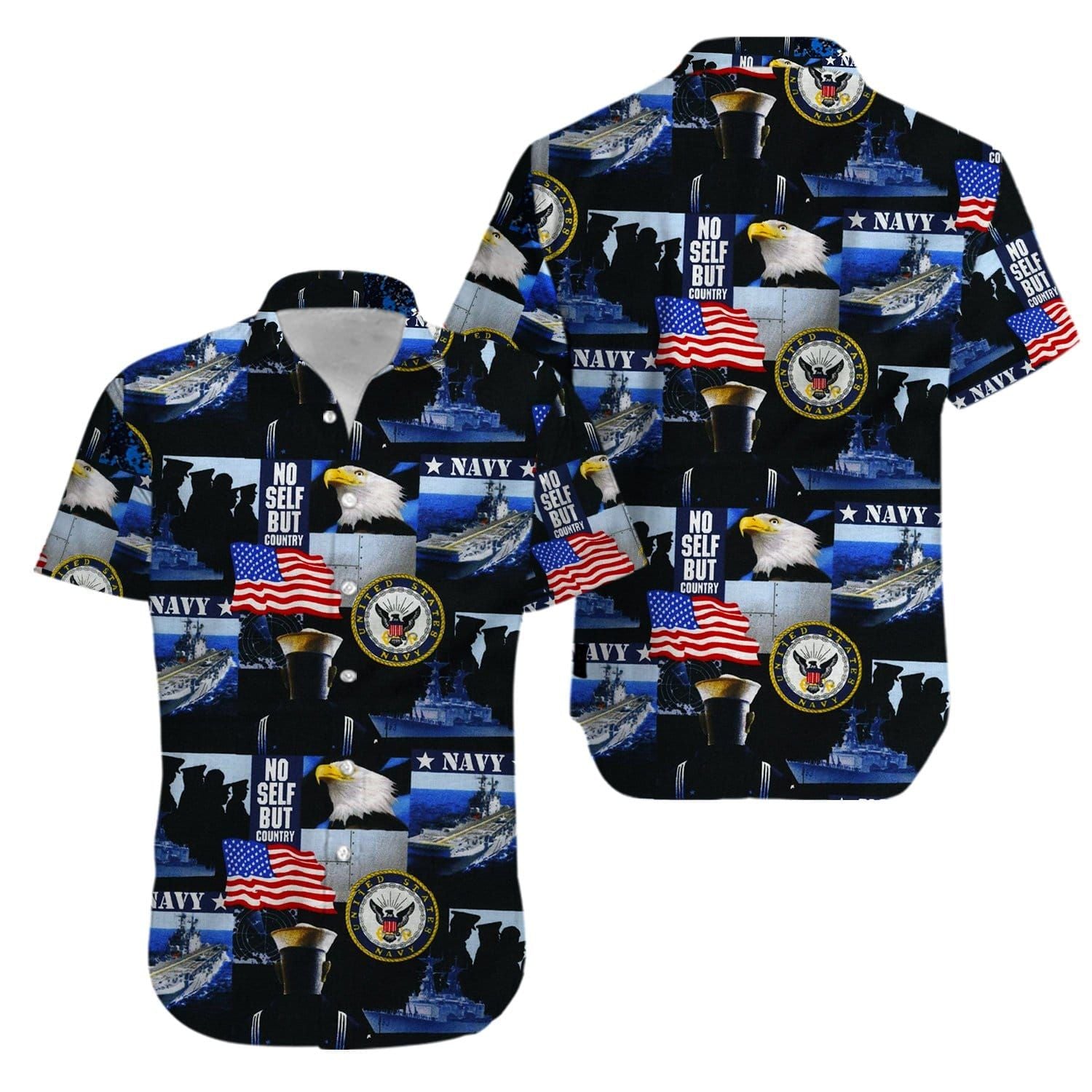 Veteran Soldier No Self But Country Us Navy Hawaiian Shirts #Kv{Size}