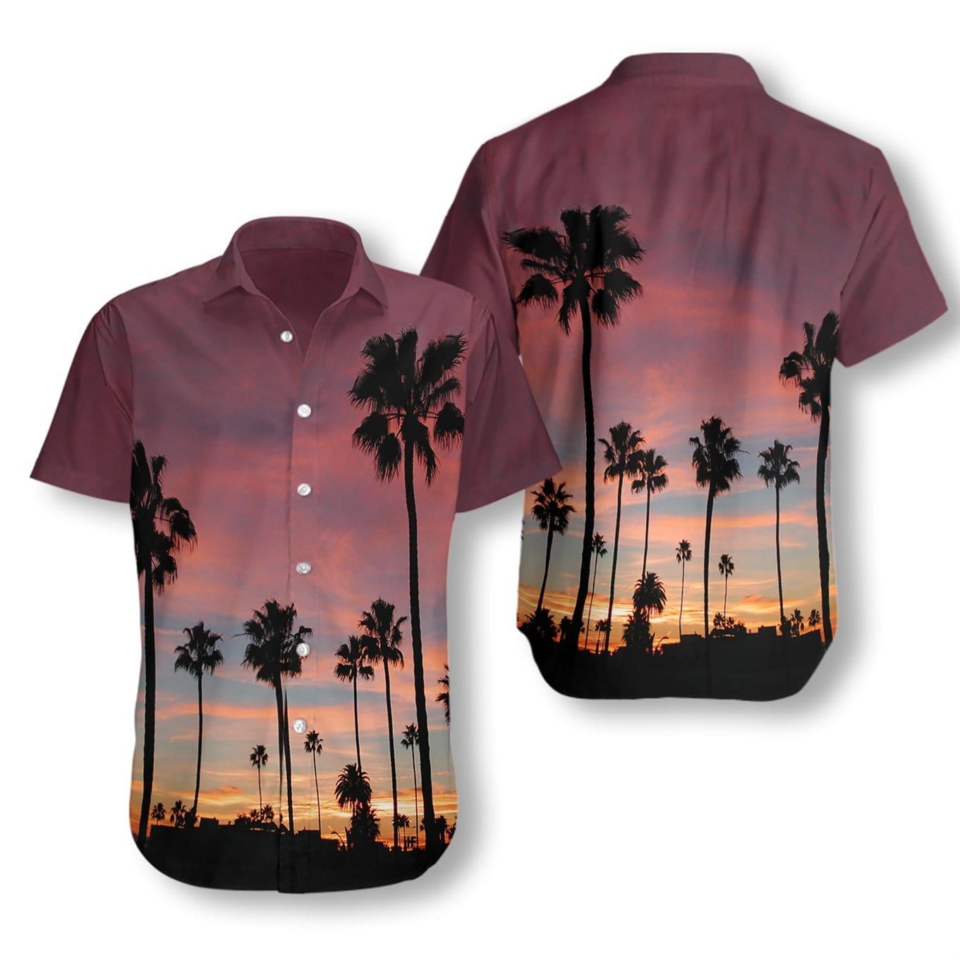 Sunset Venice Beach Unisex Hawaiian Shirts{Size}