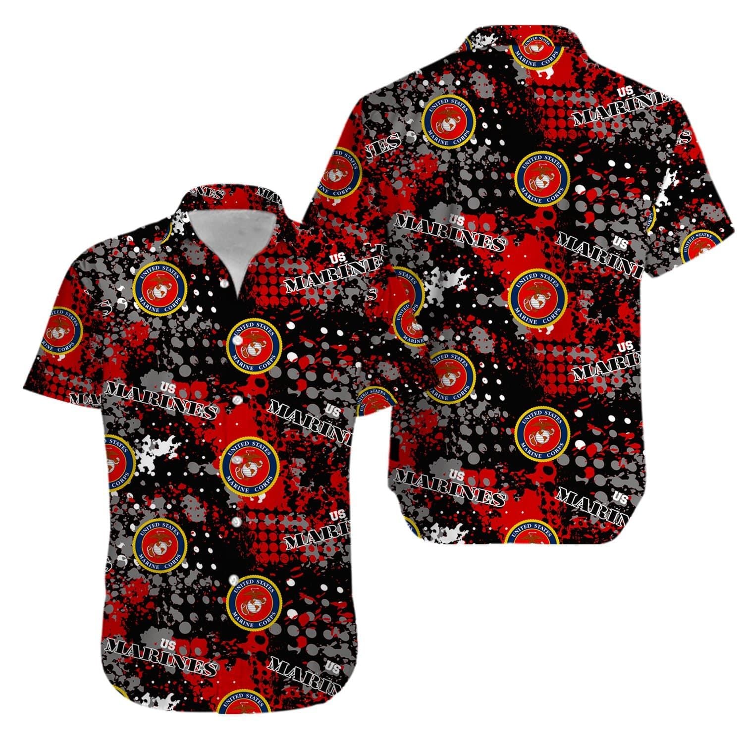 Veteran Us Marine Corps Hawaiian Shirts #Kv{Size}